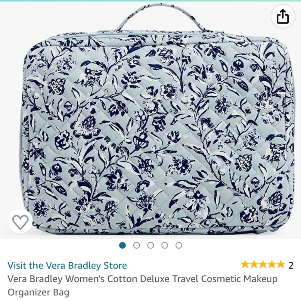 Vera Bradley Deluxe Travel (New!) Make-up bag organizer